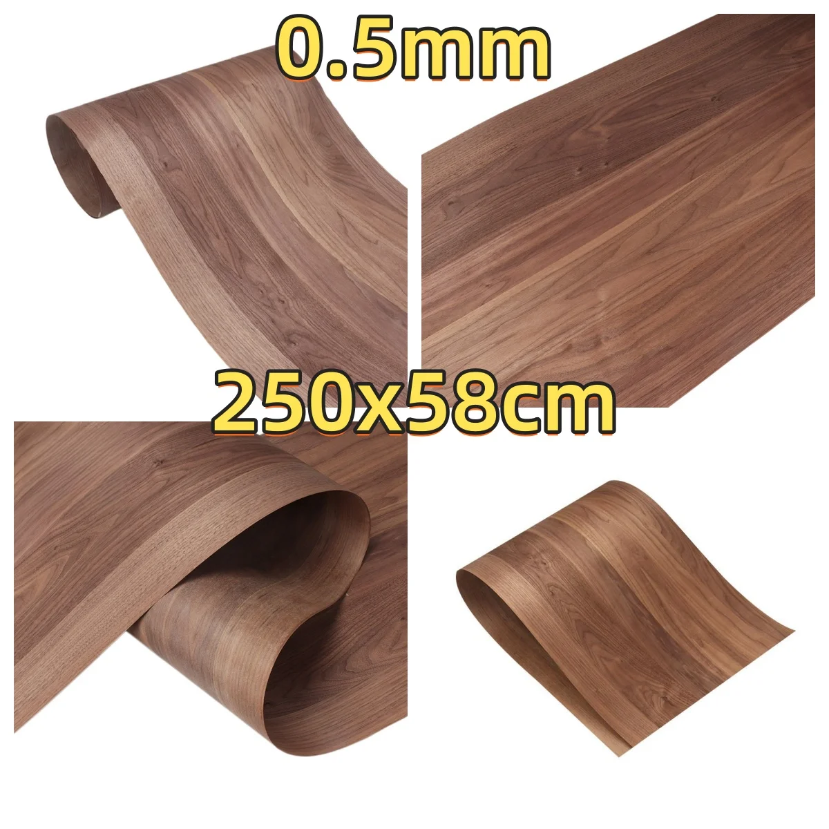 Black Walnut Spliced Veneer, 0.5mm, 250x58cm, For Display Table & Painting Backing.(Backing Non-woven Fabric)
Black Walnut Spliced Veneer, 0.5mm, 250x58cm, For Display Table & Painting Backing.(Backing Non-woven Fabric)