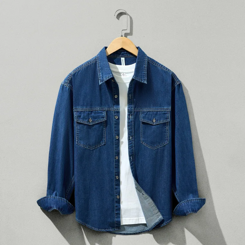 2026 Men's New Denim Long Sleeve Shirt Spring and Autumn Simple Loose Versatile Shirt
2026 Men's New Denim Long Sleeve Shirt Spring and Autumn Simple Loose Versatile Shirt