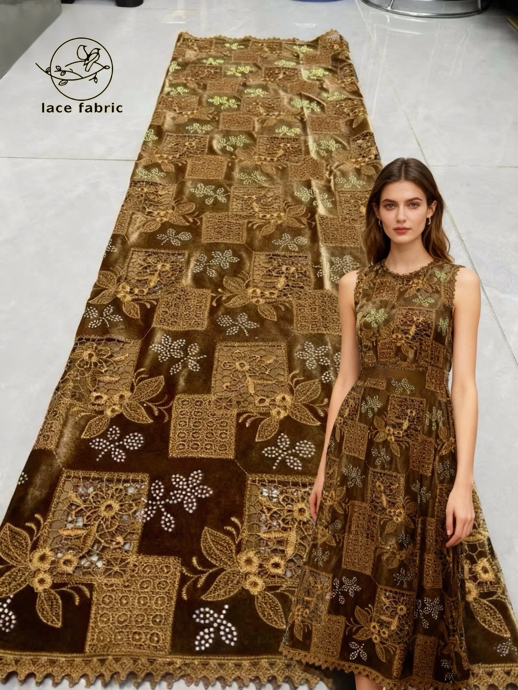 Luxury African Velvet Stones Lace Fabric 2026 High Quality Embroidery Fabric French Ladies Women Nigerian Evening Dress Sewing
Luxury African Velvet Stones Lace Fabric 2026 High Quality Embroidery Fabric French Ladies Women Nigerian Evening Dress Sewing