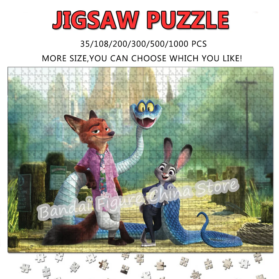 Фильмы из мультфильмов Диснея Zooptopia-2 Print Puzlzle, собранные своими руками, 108/200/300/500/1000 шт., головоломки, распаковывающие игрушки, подарки 
Фильмы из мультфильмов Диснея Zooptopia-2 Print Puzlzle, собранные своими руками, 108/200/300/500/1000 шт., головоломки, распаковывающие игрушки, подарки