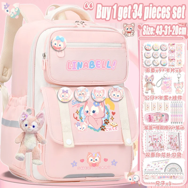 Lina Bell backpack girl 2025 new Sanrio backpack children cute school bag youth large capacity school backpack
Lina Bell backpack girl 2025 new Sanrio backpack children cute school bag youth large capacity school backpack
