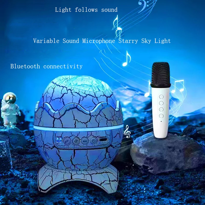 Atmosphere Light Colorful Water Wave Pattern Home Dinosaur Egg Starry Sky Projection Remote Control Bluetooth Audio K Song
Atmosphere Light Colorful Water Wave Pattern Home Dinosaur Egg Starry Sky Projection Remote Control Bluetooth Audio K Song