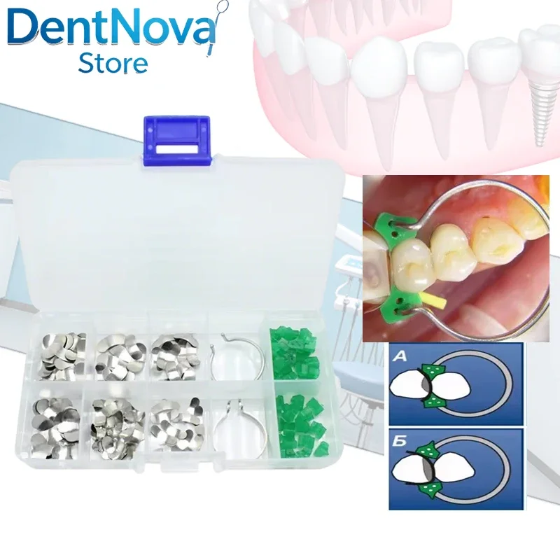 100Pcs/Box Dental Sectional Contoured Matrices Matrix Ring Delta Wedges Lab Instrument
100Pcs/Box Dental Sectional Contoured Matrices Matrix Ring Delta Wedges Lab Instrument
