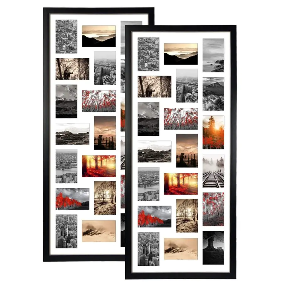 20 Opening 4x6 Collage Picture Frame Set of 2, 18.1x41.3 inches Black Multiple Frames Display 4 by 6 inch Photos with Mat for W
20 Opening 4x6 Collage Picture Frame Set of 2, 18.1x41.3 inches Black Multiple Frames Display 4 by 6 inch Photos with Mat for W