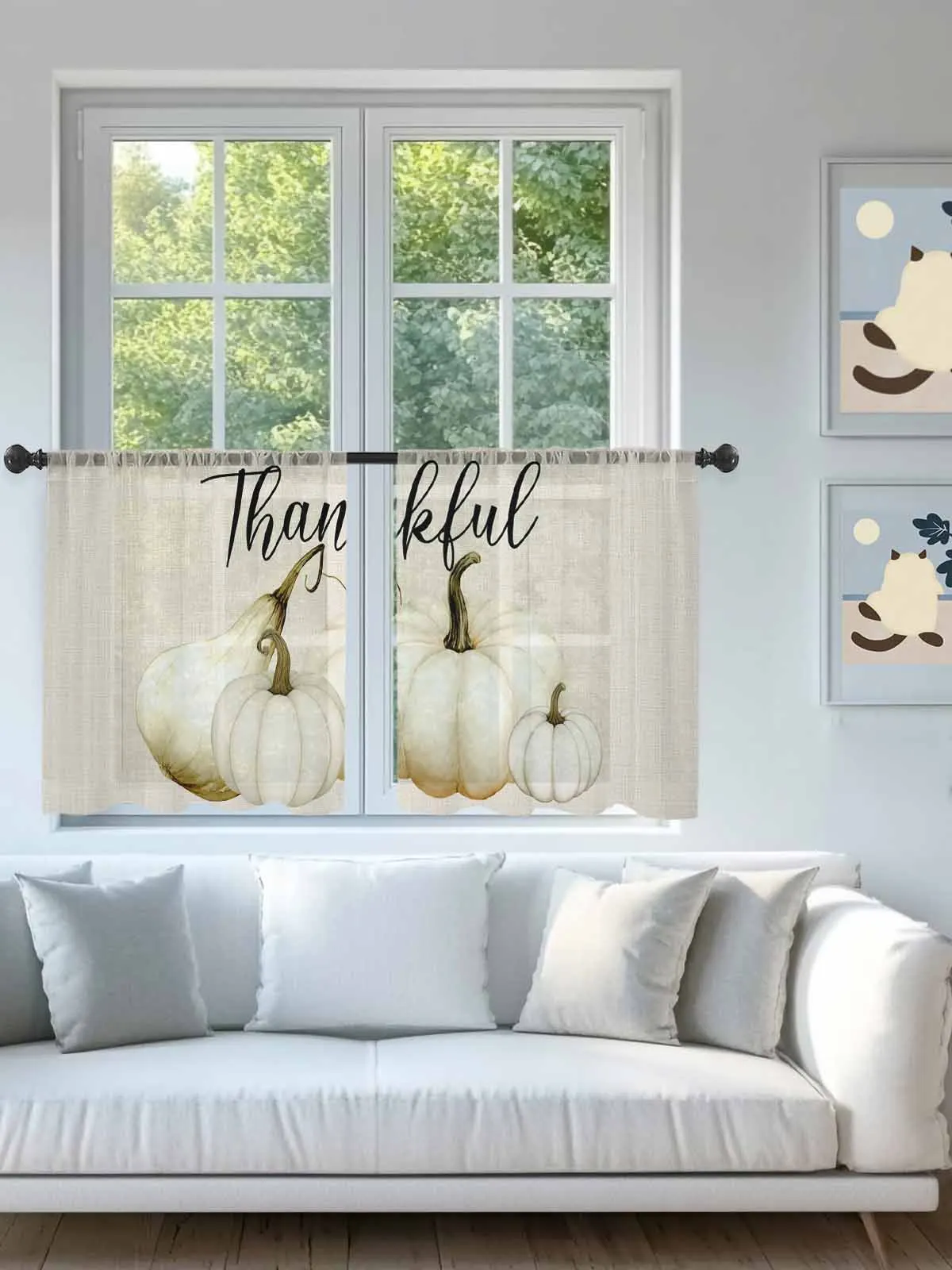 White Pumpkin Cotton Linen Sheer Voile Curtains for Living Room Window Treatment for Bedroom Kitchen Drapes
White Pumpkin Cotton Linen Sheer Voile Curtains for Living Room Window Treatment for Bedroom Kitchen Drapes