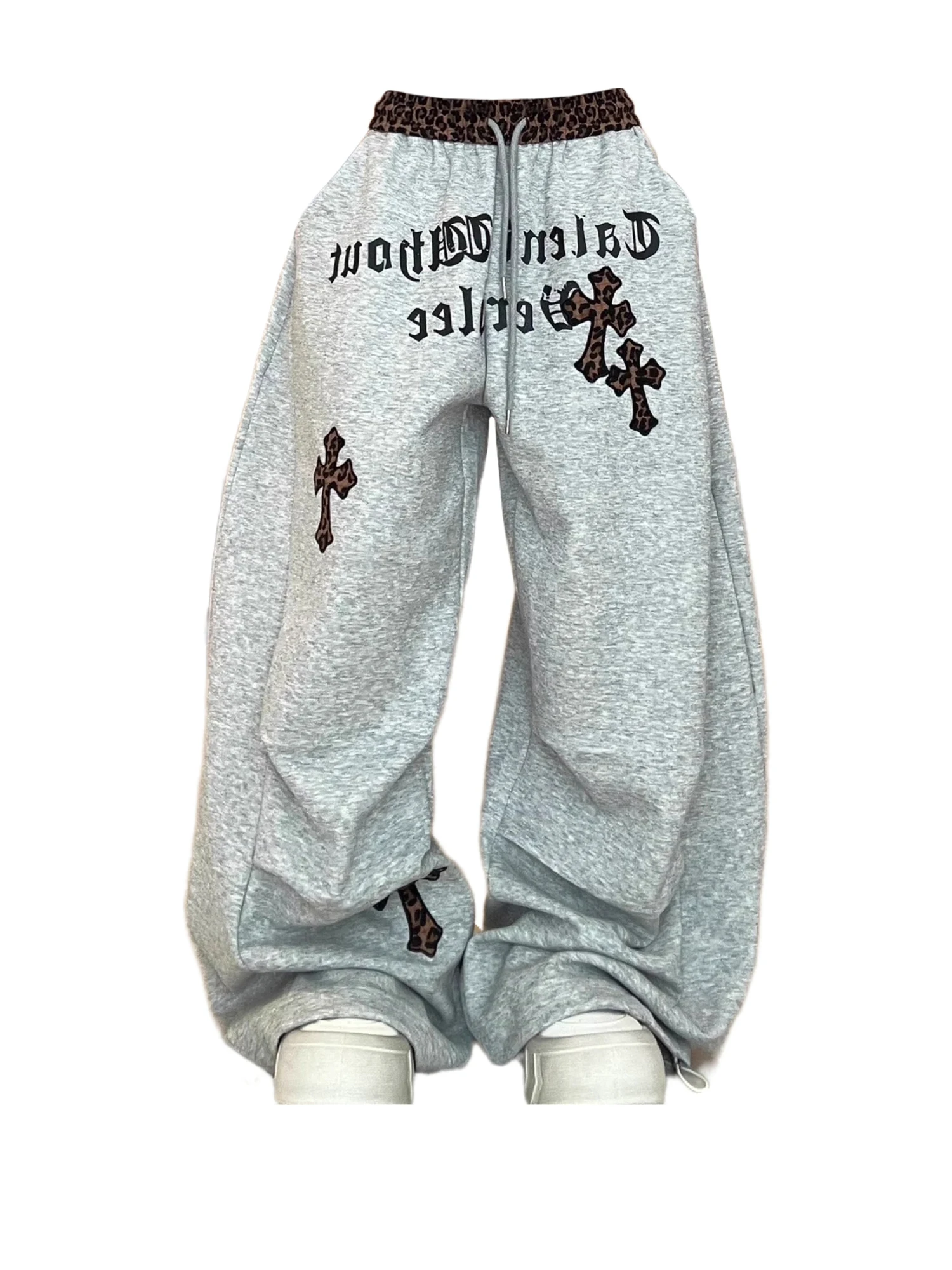 Women's Y2K Streetwear Baggy Sweatpants Gray with Print Cross Graphic Gothic Letter Wide Leg Trousers Casual Fashion Pants
Women's Y2K Streetwear Baggy Sweatpants Gray with Print Cross Graphic Gothic Letter Wide Leg Trousers Casual Fashion Pants