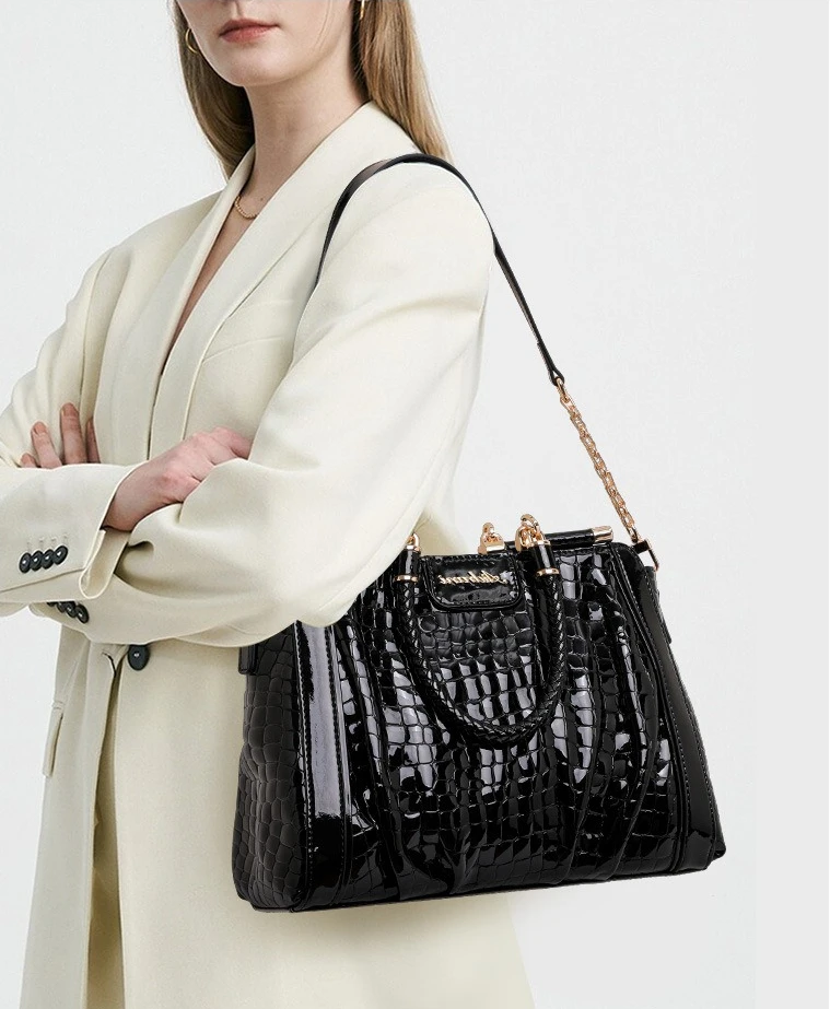 New Fashion Alligator Pattern Women Handbags European Designer Cow Genuine Leather Shoulder Bags Female Luxury Crossbody Bag
New Fashion Alligator Pattern Women Handbags European Designer Cow Genuine Leather Shoulder Bags Female Luxury Crossbody Bag