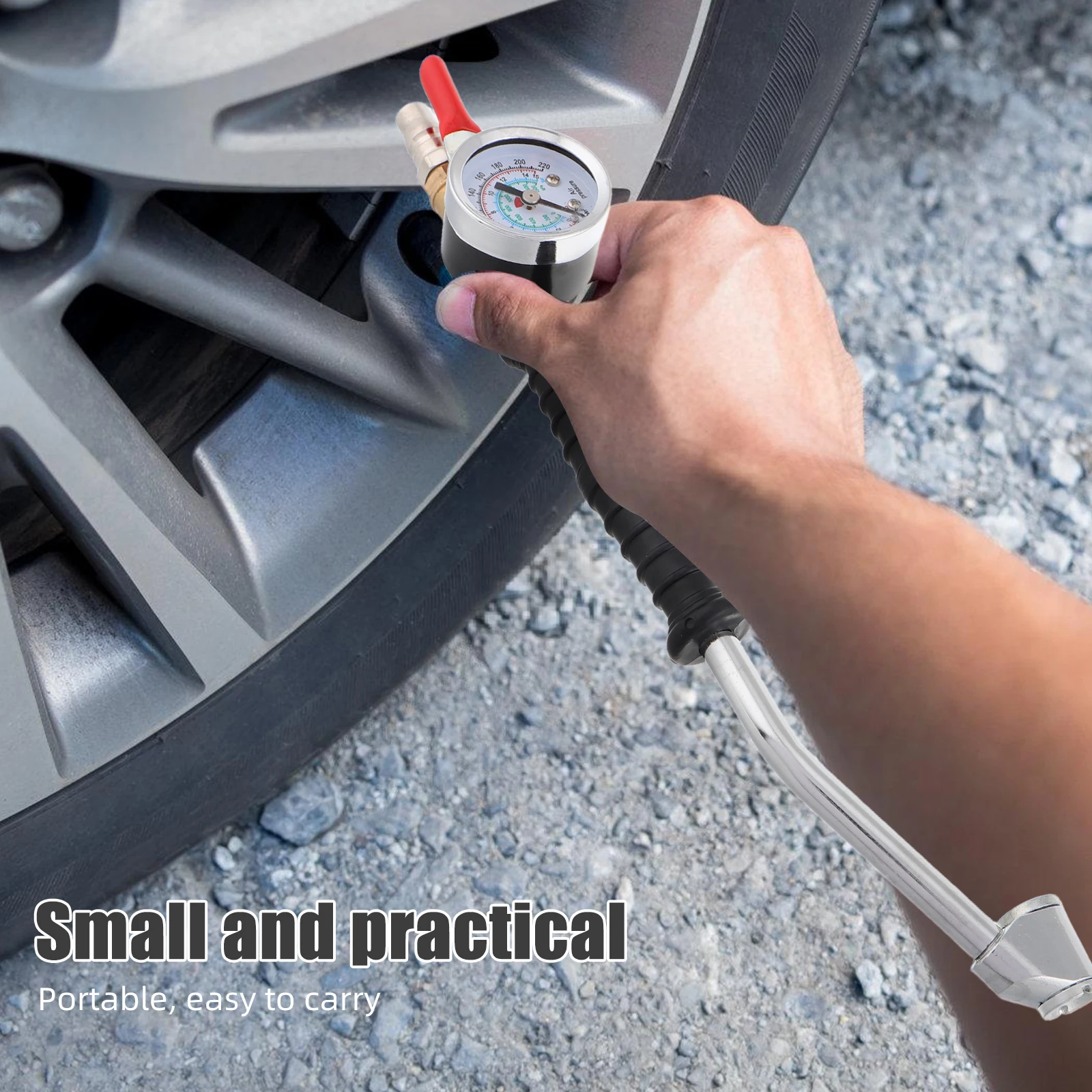 Heavy Duty Tire Inflator Nozzle Extended Hose Pressure Gauge For Truck Motorcycle Bicycle Sports Ball Inflation Tool
Heavy Duty Tire Inflator Nozzle Extended Hose Pressure Gauge For Truck Motorcycle Bicycle Sports Ball Inflation Tool