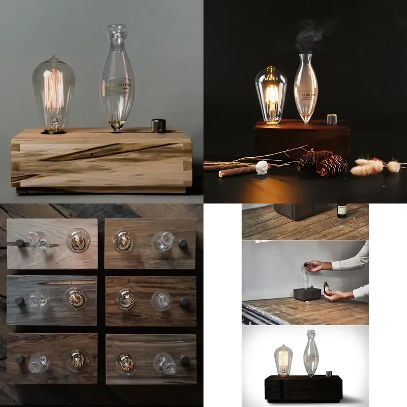【CHIMU HOME】 Ultrasonic Aromatherapy Diffuser for Smart Home with Vintage Wood Design Scent Mist Machine with Light Bulb for
【CHIMU HOME】 Ultrasonic Aromatherapy Diffuser for Smart Home with Vintage Wood Design Scent Mist Machine with Light Bulb for