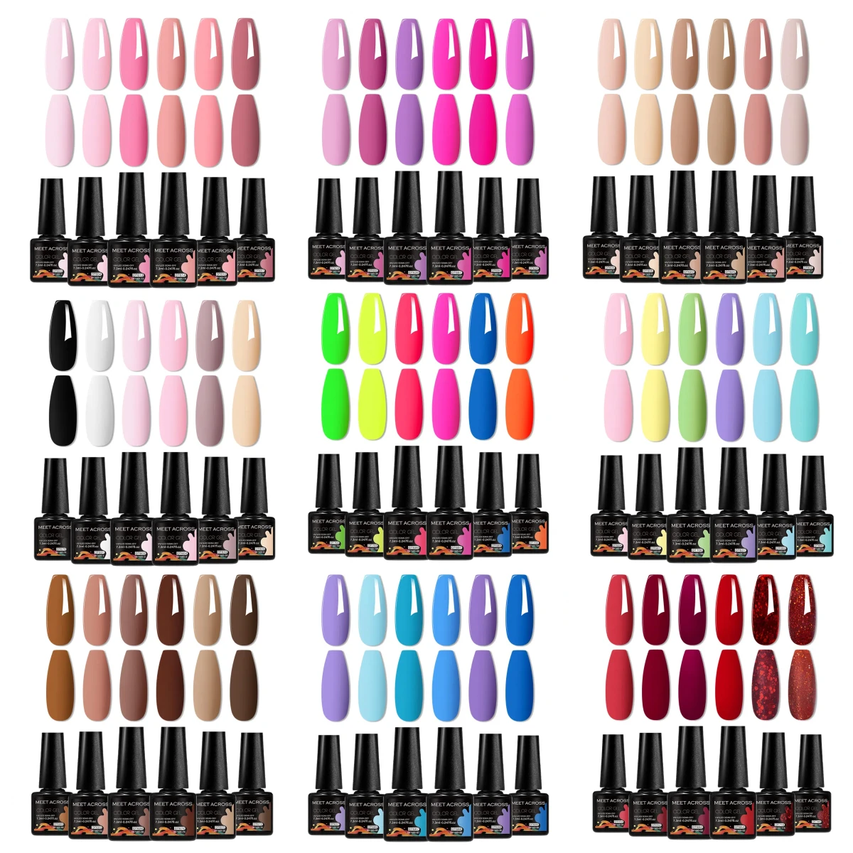 6pcs Gel Nail Polish Set For All-season Nude Pink Red Glitter Semi Permanent Nail Polish Kit For Manicure UV Soak Off Gel Vernis
6pcs Gel Nail Polish Set For All-season Nude Pink Red Glitter Semi Permanent Nail Polish Kit For Manicure UV Soak Off Gel Vernis