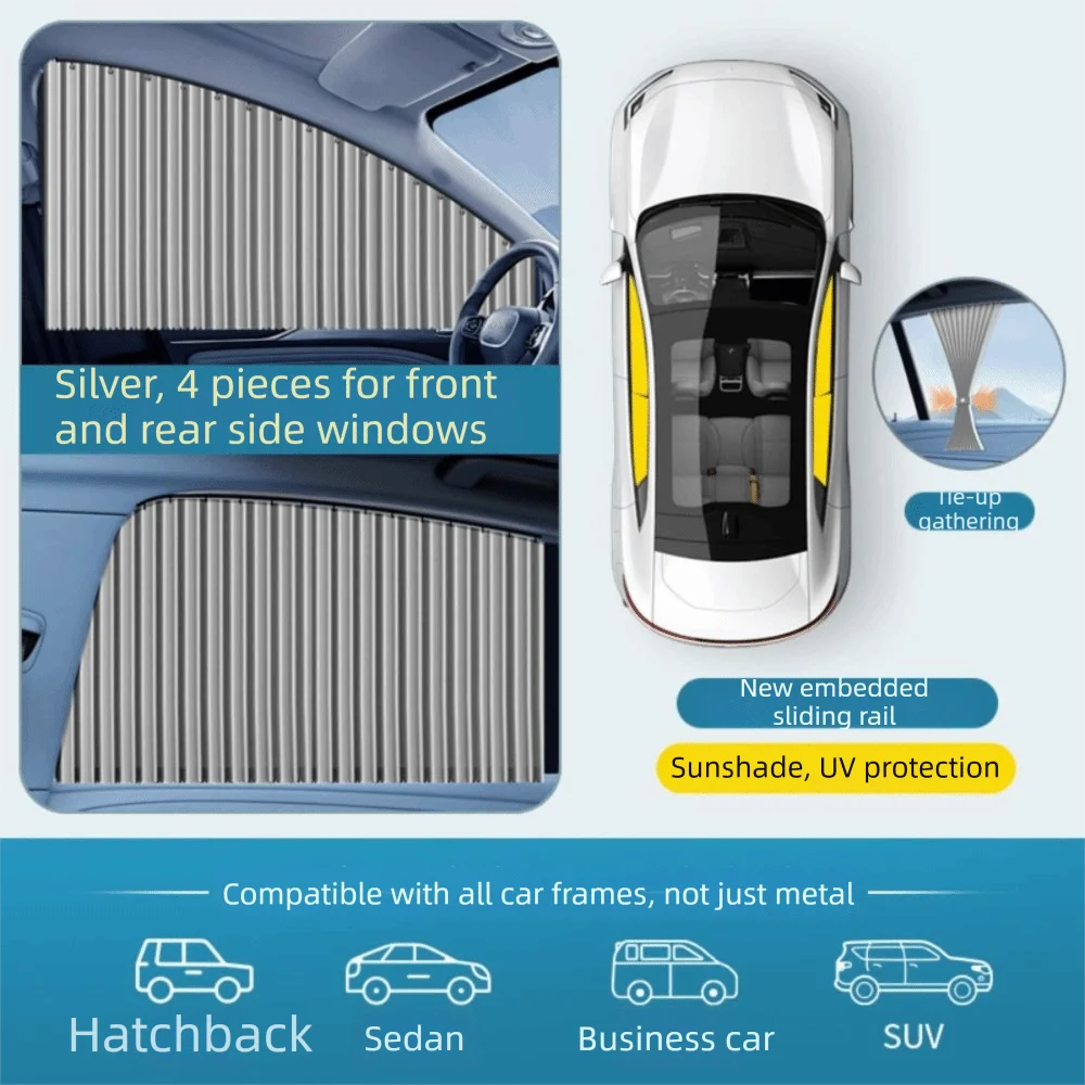 Легкая выдвижная автомобильная шторка на окно с плавным скольжением, солнцезащитная, для автомобиля
Легкая выдвижная автомобильная шторка на окно с плавным скольжением, солнцезащитная, для автомобиля