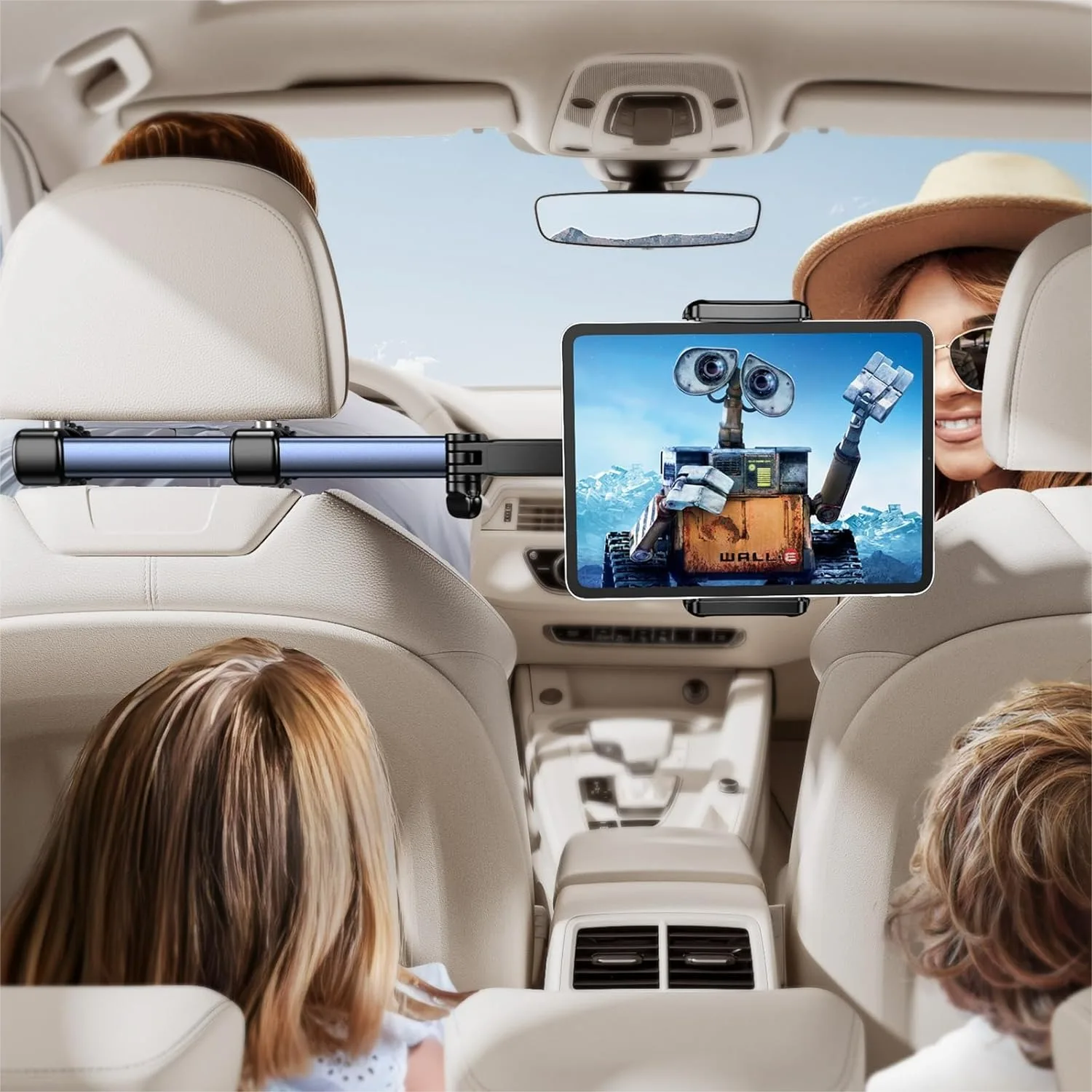 Car Headrest Tablet Holder with 18.11-Inch Long Arm, 3-in-1 Backseat Tablet Mount for Road Trip Compatible with iPad Switch
Car Headrest Tablet Holder with 18.11-Inch Long Arm, 3-in-1 Backseat Tablet Mount for Road Trip Compatible with iPad Switch