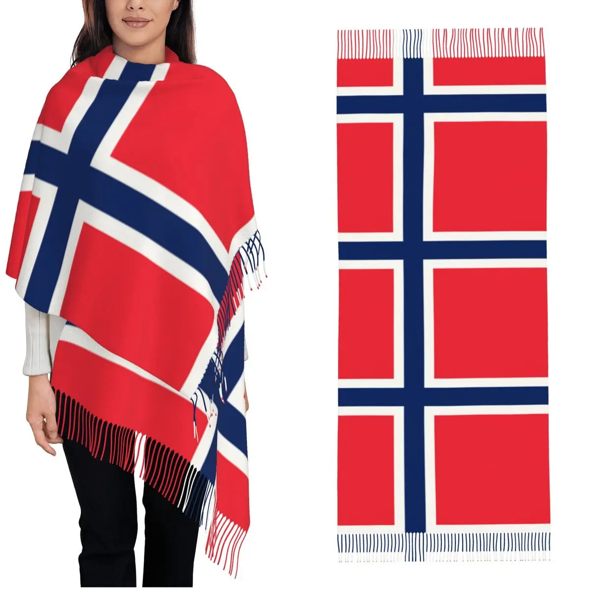 Lady Scarf Warm Soft Norway Flag Head Scarves with Tassel Fashion Shawls Wrpas Winter Custom Bandana
Lady Scarf Warm Soft Norway Flag Head Scarves with Tassel Fashion Shawls Wrpas Winter Custom Bandana