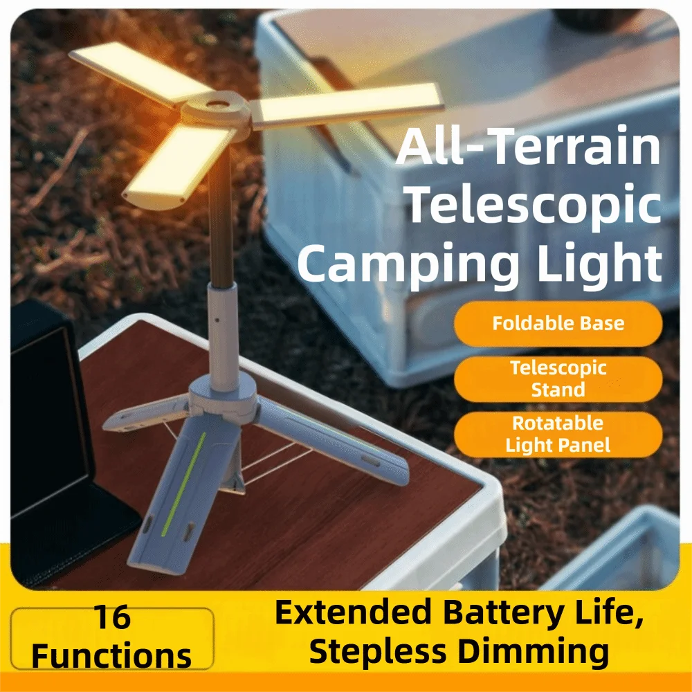 LED Light Source Folding Camping Light Multi-color Lighting Triangle Stand Base Built-in Power Bank Lamp Stepless Dimming
LED Light Source Folding Camping Light Multi-color Lighting Triangle Stand Base Built-in Power Bank Lamp Stepless Dimming
