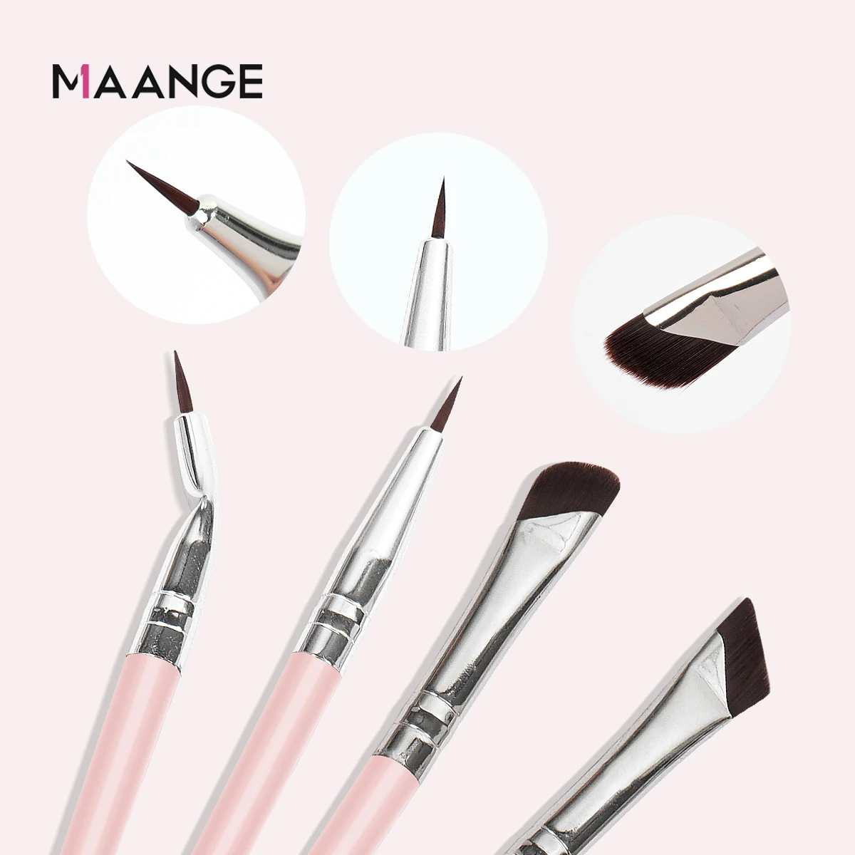 Набор кистей для макияжа MAANGE, 4 шт. в 1, ультратонкие для подводки глаз, теней, бровей, необходимая Кисть для макияжа, для начинающих, для путешествий
Набор кистей для макияжа MAANGE, 4 шт. в 1, ультратонкие для подводки глаз, теней, бровей, необходимая Кисть для макияжа, для начинающих, для путешествий