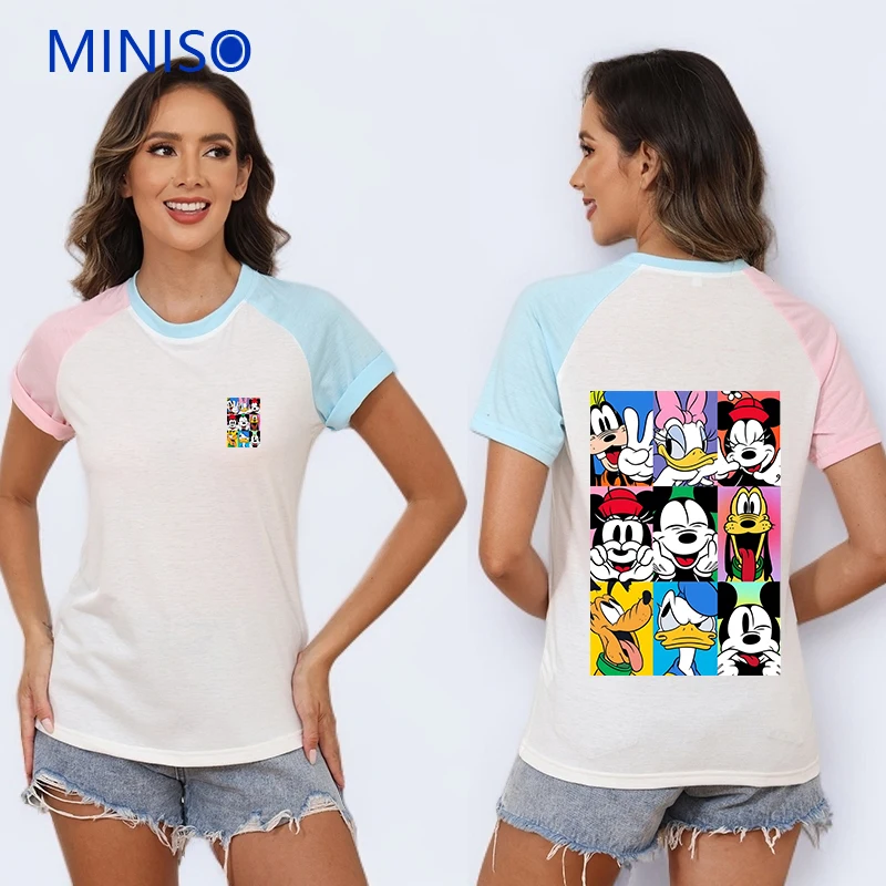 Ladies Plus Size Cartoon Clothes Trends Custom Disney Mickey Minnie Printed Y2k T-shirt Woman Clothing Black t-Shirt Color Block
Ladies Plus Size Cartoon Clothes Trends Custom Disney Mickey Minnie Printed Y2k T-shirt Woman Clothing Black t-Shirt Color Block