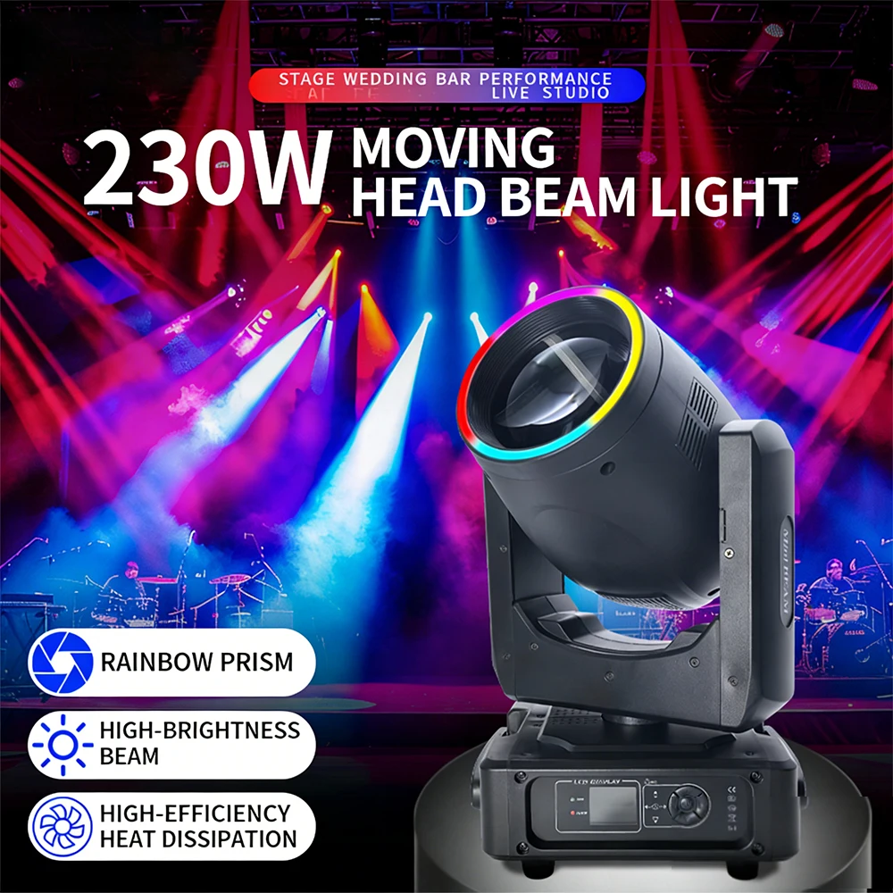 230W Moving Head Beam Spot Light DMX512 7950LM 14 Color Wheel 13 Patterns 48+8 Face Prism 540°Pan Professional Stage Light
230W Moving Head Beam Spot Light DMX512 7950LM 14 Color Wheel 13 Patterns 48+8 Face Prism 540°Pan Professional Stage Light