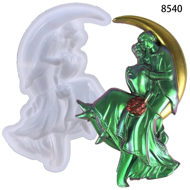 Moon Couple Wall Hanging Drop Glue Mold Wall Decoration Pendant Ornaments Half Three-dimensional Moon Couple Silicone Mold
Moon Couple Wall Hanging Drop Glue Mold Wall Decoration Pendant Ornaments Half Three-dimensional Moon Couple Silicone Mold