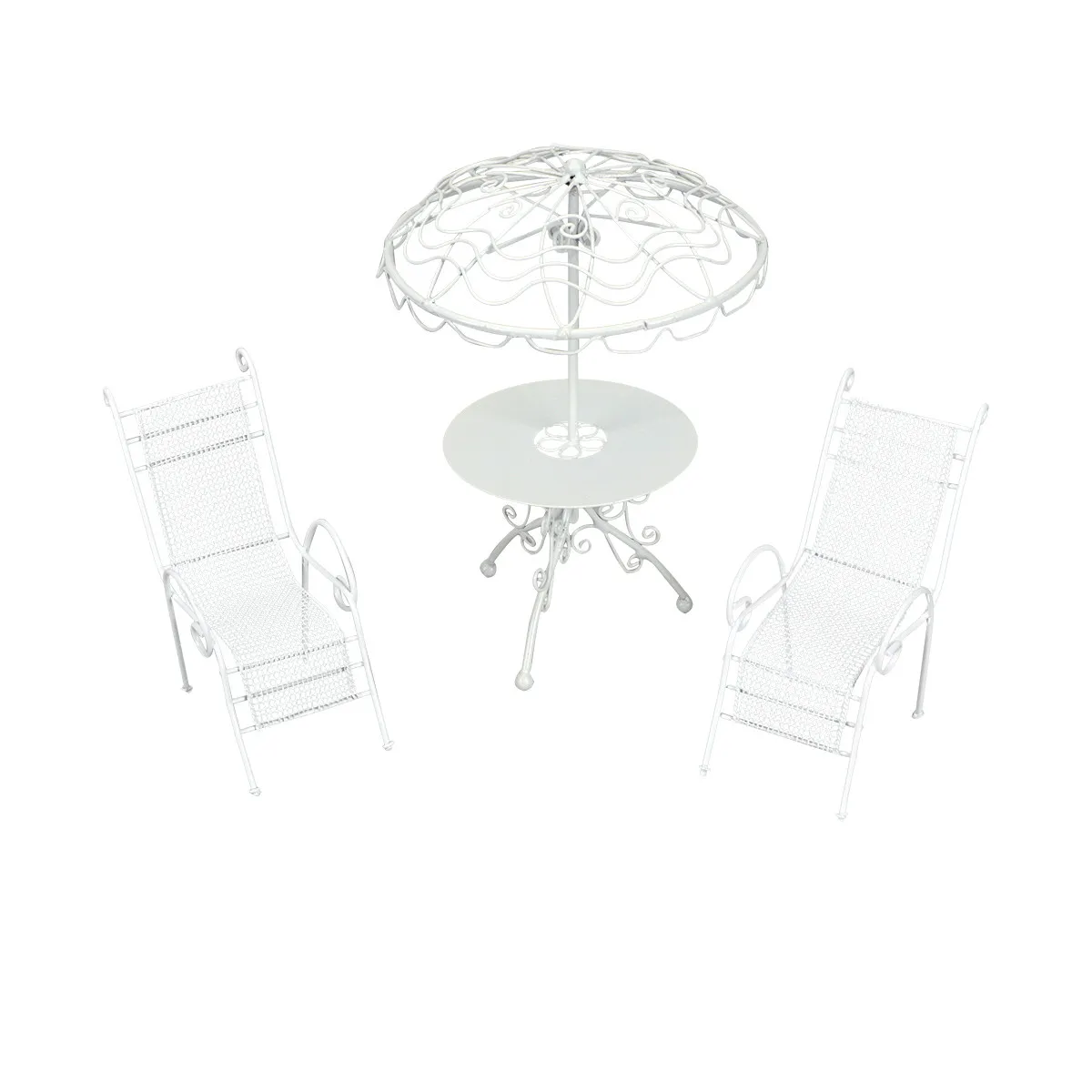1 Set of 3pcs Miniature Tables Chairs 1/12 Scale Outdoor Garden Scene Model Metal leisure Table and Chair Model(White)
1 Set of 3pcs Miniature Tables Chairs 1/12 Scale Outdoor Garden Scene Model Metal leisure Table and Chair Model(White)