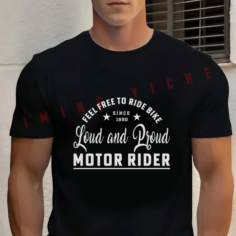 Feel Free To Ride Bike Graphic Motorcycle T-Shirt Men‘s Cotton Summer Short-sleeved Casual Streetwear Tops Tee
Feel Free To Ride Bike Graphic Motorcycle T-Shirt Men‘s Cotton Summer Short-sleeved Casual Streetwear Tops Tee
