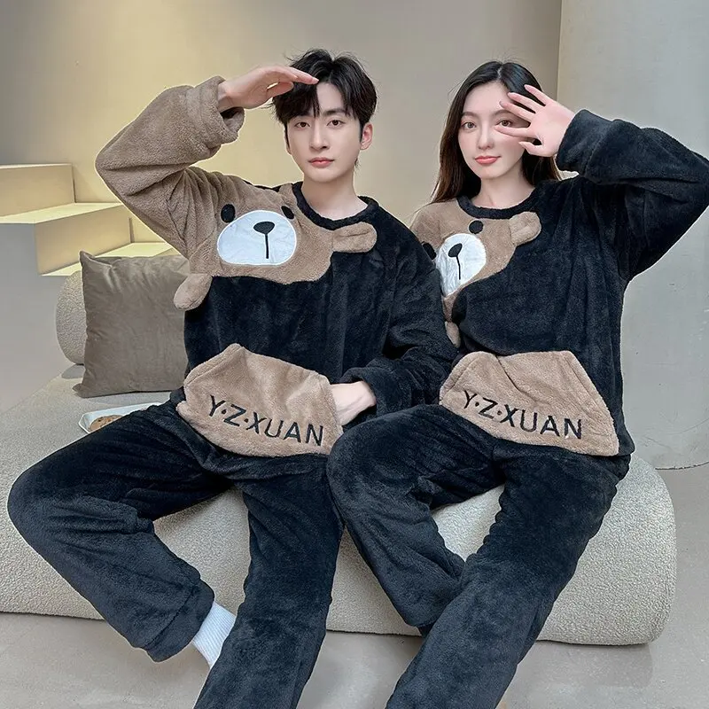 2025 Autumn and Winter New Coral Plush Pajamas Couple Student Women's Flannel Set Men's Large Home Fury
2025 Autumn and Winter New Coral Plush Pajamas Couple Student Women's Flannel Set Men's Large Home Fury