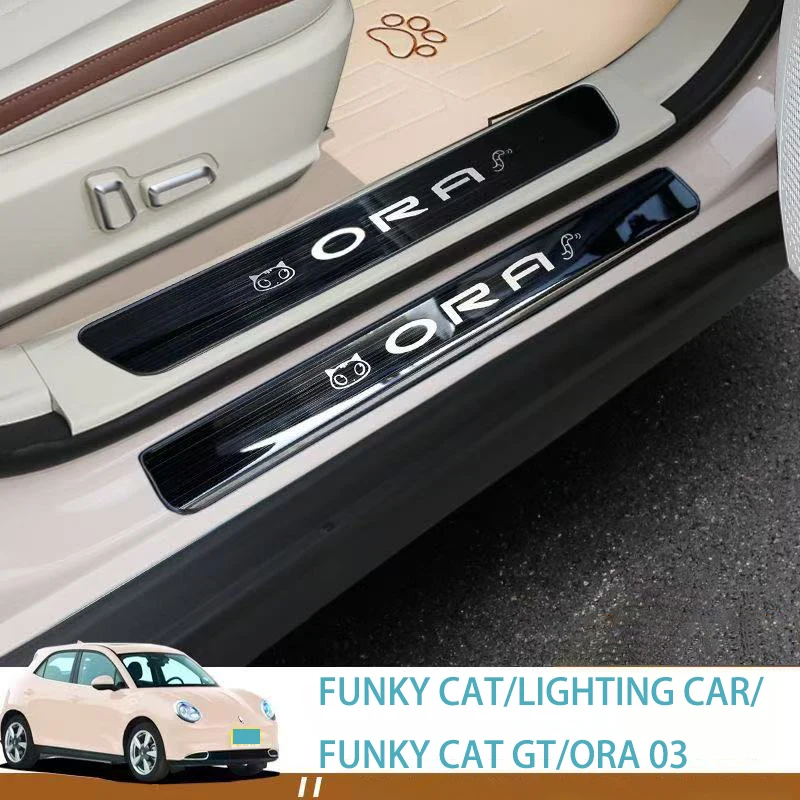 STAINLESS STEEL For ORA FUNKY CAT 03 E-TECH GT LIGHTING CAT 2025 2024 2023 Car Door Sill Scuff Plate Great Wall Car Accessory
STAINLESS STEEL For ORA FUNKY CAT 03 E-TECH GT LIGHTING CAT 2025 2024 2023 Car Door Sill Scuff Plate Great Wall Car Accessory