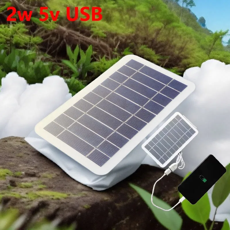 Outdoor portable USB solar charging panel -5V 2W 400mA solar panel with USB output, used for charging mobile phone power banks
Outdoor portable USB solar charging panel -5V 2W 400mA solar panel with USB output, used for charging mobile phone power banks