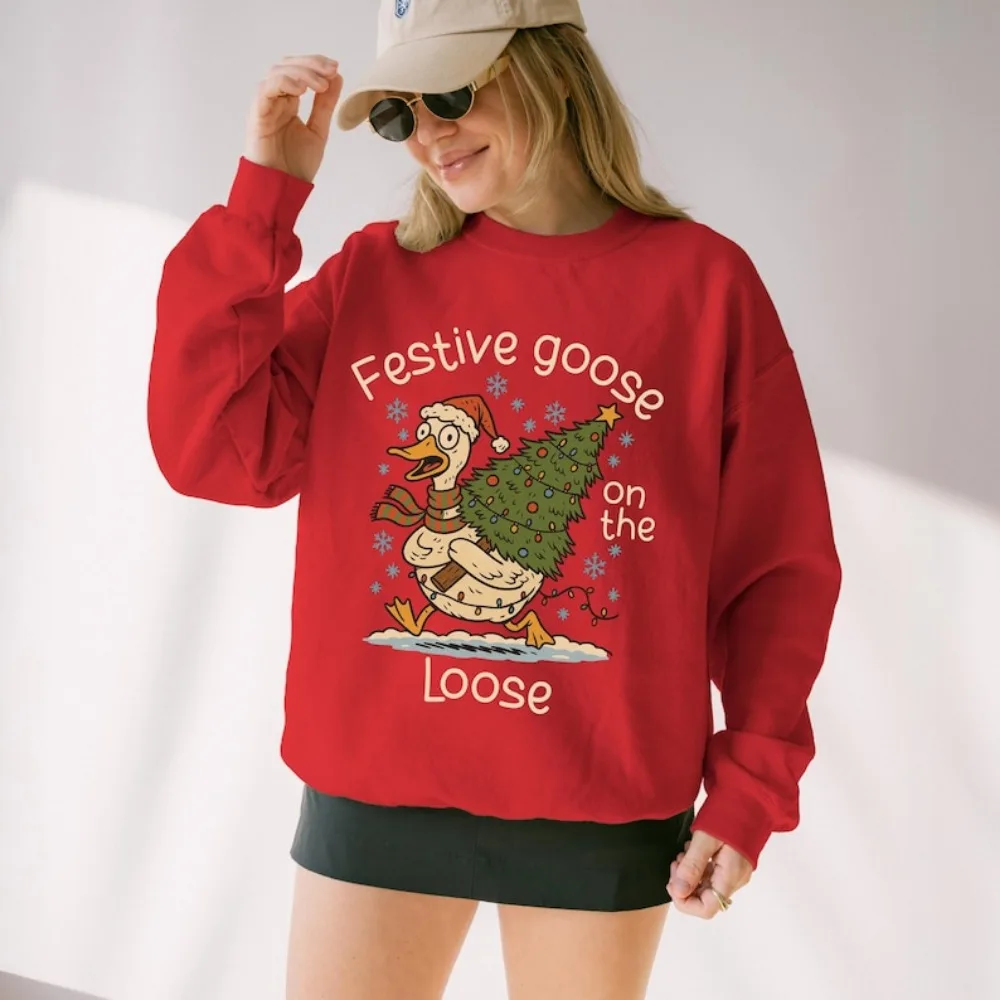 Festive Goose Christmas Hoodie Funny New Year Xmas Holiday Hoodie Christmas Goose Sweatshirt Street Fashion Streetwear Sweater
Festive Goose Christmas Hoodie Funny New Year Xmas Holiday Hoodie Christmas Goose Sweatshirt Street Fashion Streetwear Sweater