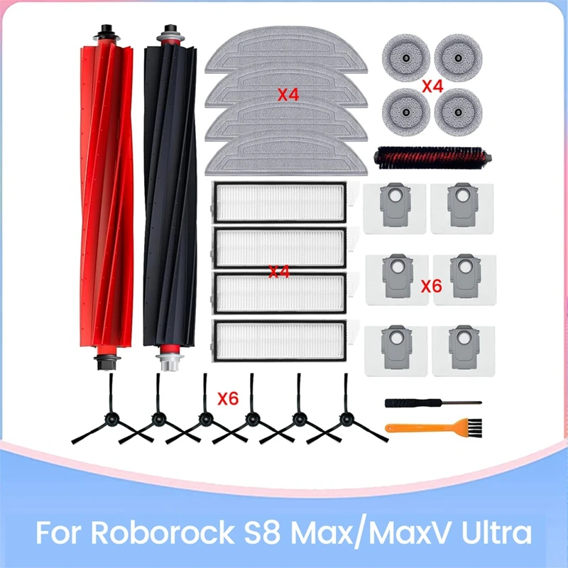 Комплект аксессуаров для робота-пылесоса S8 Max/MaxV Ultra, основная боковая щетка, запасные части для фильтра Hepa-A69M
Комплект аксессуаров для робота-пылесоса S8 Max/MaxV Ultra, основная боковая щетка, запасные части для фильтра Hepa-A69M