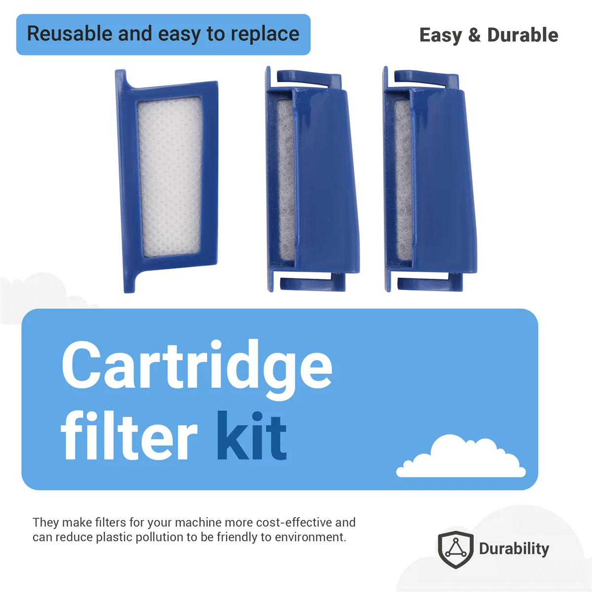 B64CFilter Kits for Philips Respironics for dreamstation Include 2 Reusable Filters & 6 Disposable Ultra-Fine Filters
B64CFilter Kits for Philips Respironics for dreamstation Include 2 Reusable Filters & 6 Disposable Ultra-Fine Filters