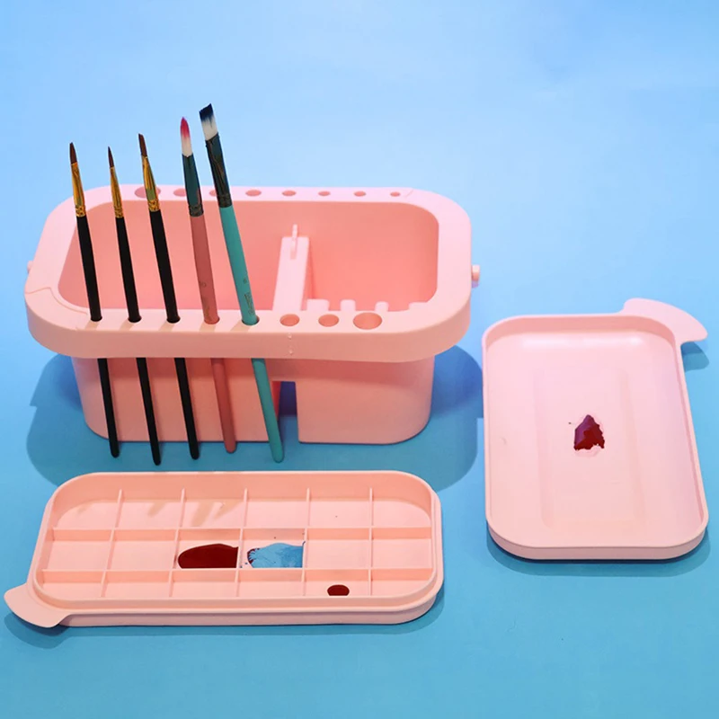 Multi-Use Paint Brush Basin With Brushes Holder,Washer,Trays,Palette Box-Artist Cleaner Cup For Watercolor Oil Painting With Lid
Multi-Use Paint Brush Basin With Brushes Holder,Washer,Trays,Palette Box-Artist Cleaner Cup For Watercolor Oil Painting With Lid