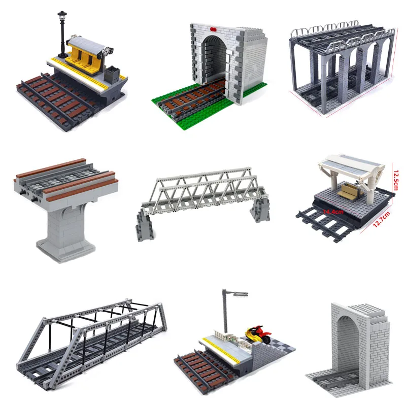 City Creative Train Platform Train Station Train Tunnel Bridge Building Blocks Bricks DIY Technical Toys for children gifts
City Creative Train Platform Train Station Train Tunnel Bridge Building Blocks Bricks DIY Technical Toys for children gifts