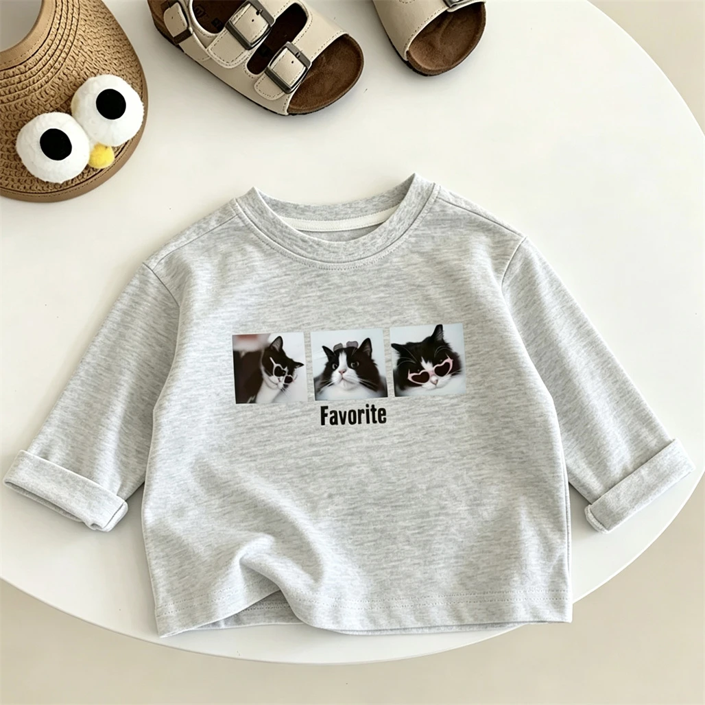 Girls Long-sleeved Tops Summer Clothes Round Neck Base Shirt Cartoon Printed T Shirt Thin Baby Lovely Simple All-match Tees
Girls Long-sleeved Tops Summer Clothes Round Neck Base Shirt Cartoon Printed T Shirt Thin Baby Lovely Simple All-match Tees