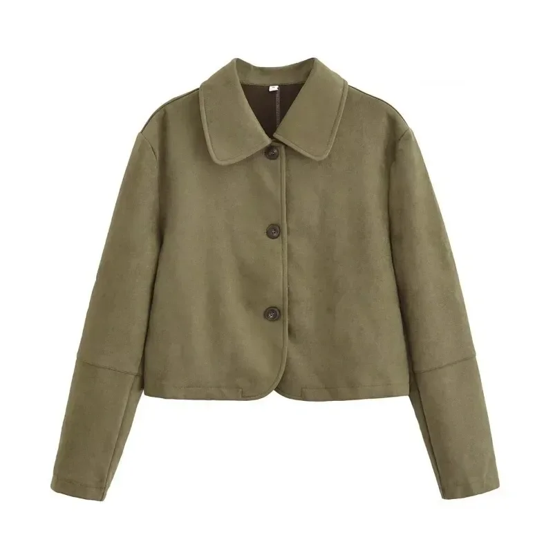 Lady Jackets New in Outerwears Women's Autumn Coat American Vintage Cropped Coat Solid Ladies Fashion Urban Coats
Lady Jackets New in Outerwears Women's Autumn Coat American Vintage Cropped Coat Solid Ladies Fashion Urban Coats