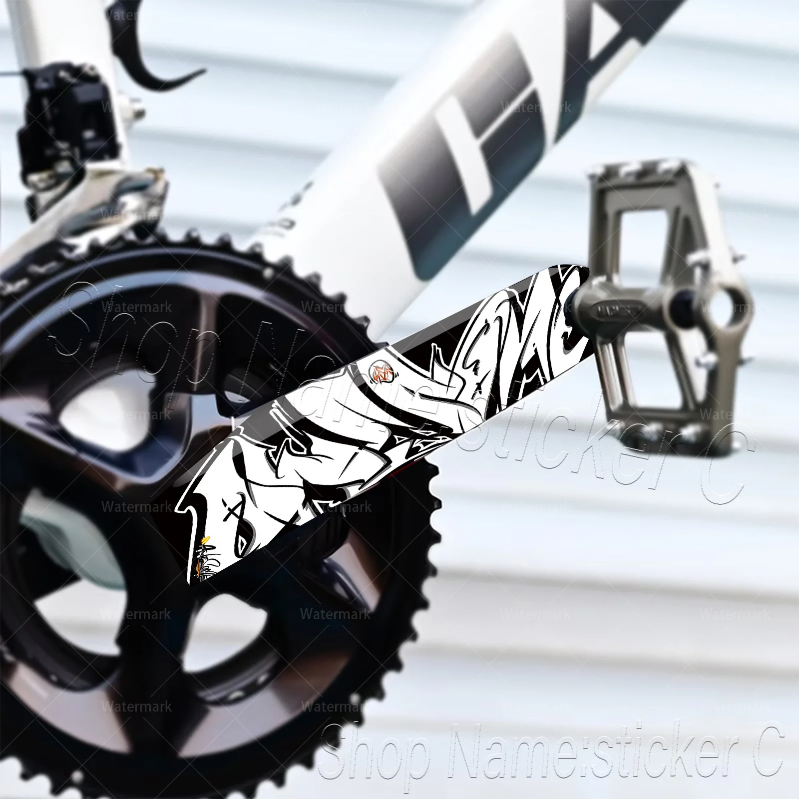 2Pcs Graffiti Style Bicycle Crank Stickers Waterproof Vinyl Black White for MTB Road Bike Crank Arm Decoration
2Pcs Graffiti Style Bicycle Crank Stickers Waterproof Vinyl Black White for MTB Road Bike Crank Arm Decoration