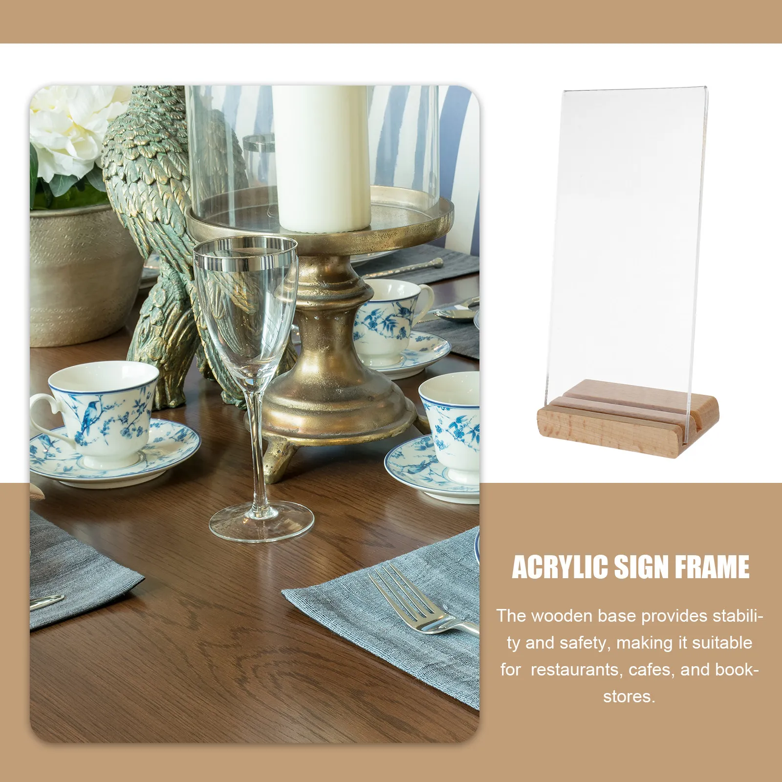 1Set Acrylic Sign Holder Clear Transparent Display Stand for Menu Flyer Brochure Restaurant Cafe Office Tabletop Price
1Set Acrylic Sign Holder Clear Transparent Display Stand for Menu Flyer Brochure Restaurant Cafe Office Tabletop Price