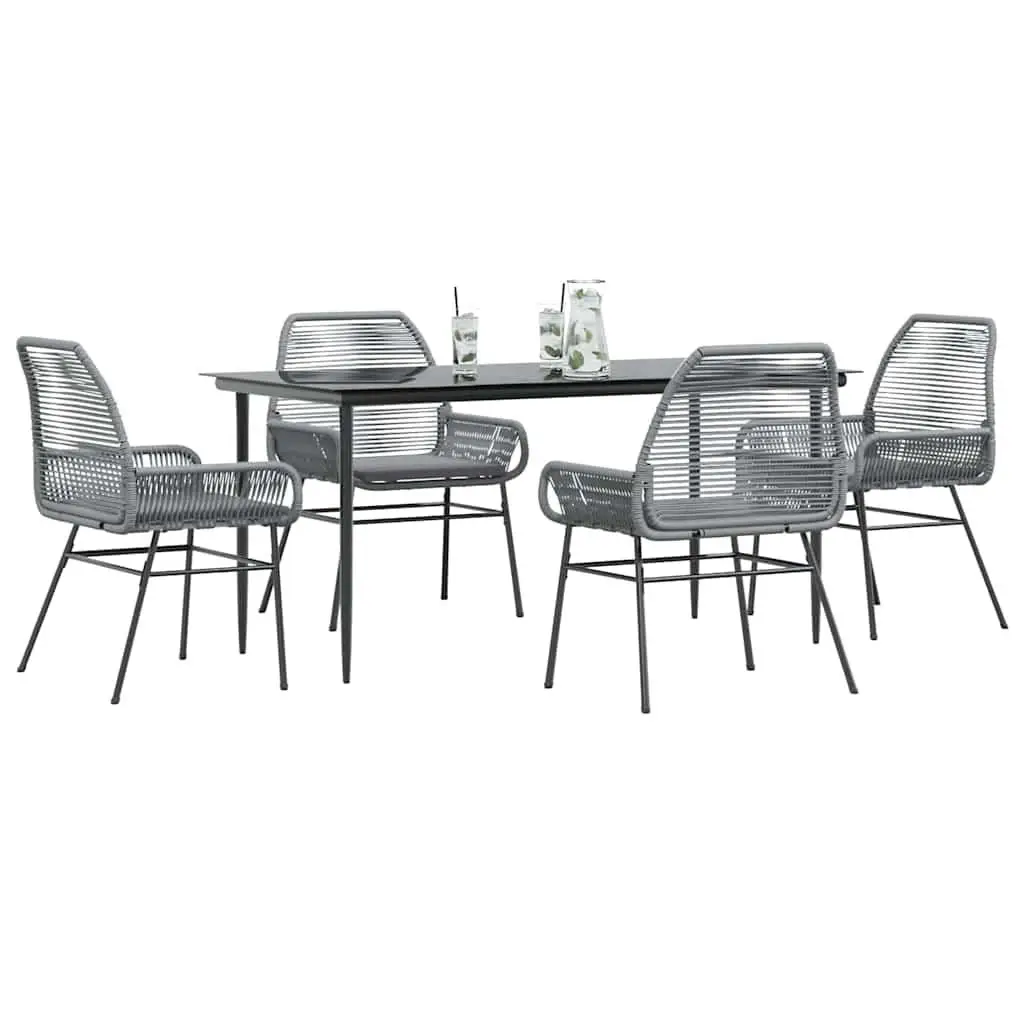 Garden Dining Set Grey Poly Rattan Outdoor 4 Seater Removable Cushion Covers Furniture
Garden Dining Set Grey Poly Rattan Outdoor 4 Seater Removable Cushion Covers Furniture