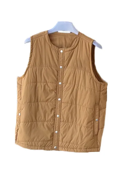Vest jacket short loose version of the two sides of the split button design warm and comfortable 2023 winter new 1108
Vest jacket short loose version of the two sides of the split button design warm and comfortable 2023 winter new 1108