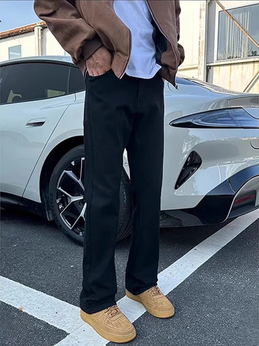Bla Elastic Straight Leg Jeans Men's Autumn Winter Fce Lined Slimming Flared Long Trousers Trendy High Street Vibe
Bla Elastic Straight Leg Jeans Men's Autumn Winter Fce Lined Slimming Flared Long Trousers Trendy High Street Vibe
