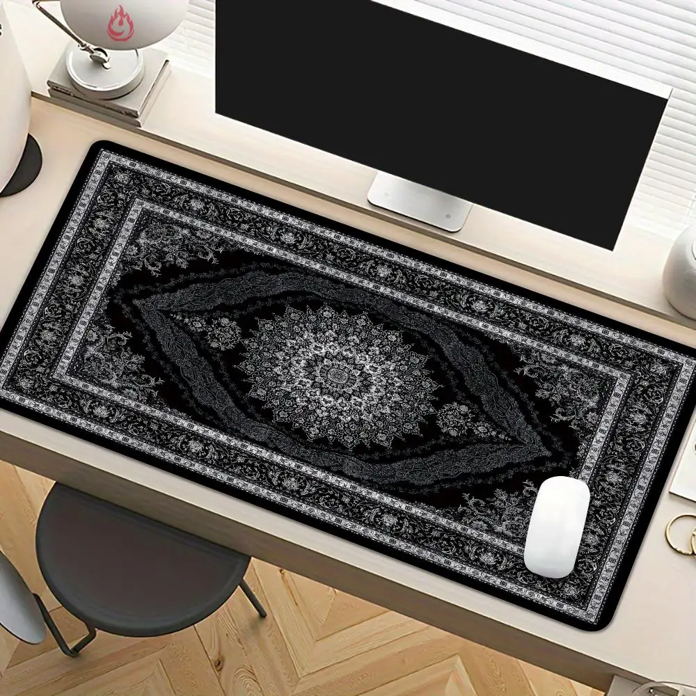 Mysterious Black and White Persian Pattern Mouse Pad Desk Mat Non-Slip office mousepad pc accessories Gaming mats tapis souris
Mysterious Black and White Persian Pattern Mouse Pad Desk Mat Non-Slip office mousepad pc accessories Gaming mats tapis souris