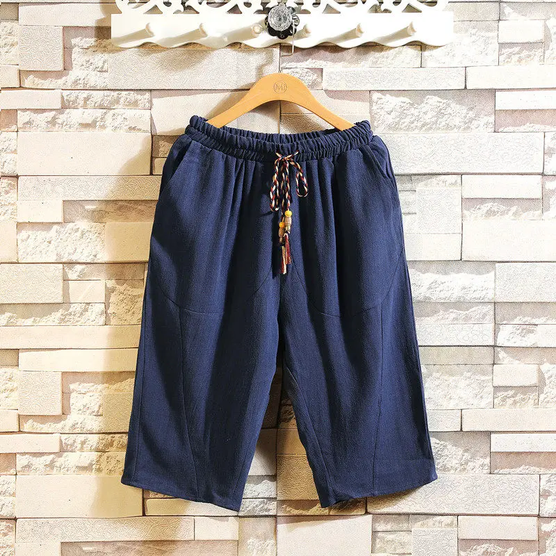Men's Cotton Linen Short Pants Summer Loose Casual Thin Style Five-Seven-Sixths Length Casual Pants Harajuku Style Middle Waist
Men's Cotton Linen Short Pants Summer Loose Casual Thin Style Five-Seven-Sixths Length Casual Pants Harajuku Style Middle Waist