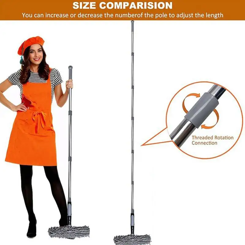 High Duster Microfiber Long Handle Cobweb Duster Multi-Function Ergonomic Dusting Cleaning Supplies For Shelf Wall Window
High Duster Microfiber Long Handle Cobweb Duster Multi-Function Ergonomic Dusting Cleaning Supplies For Shelf Wall Window