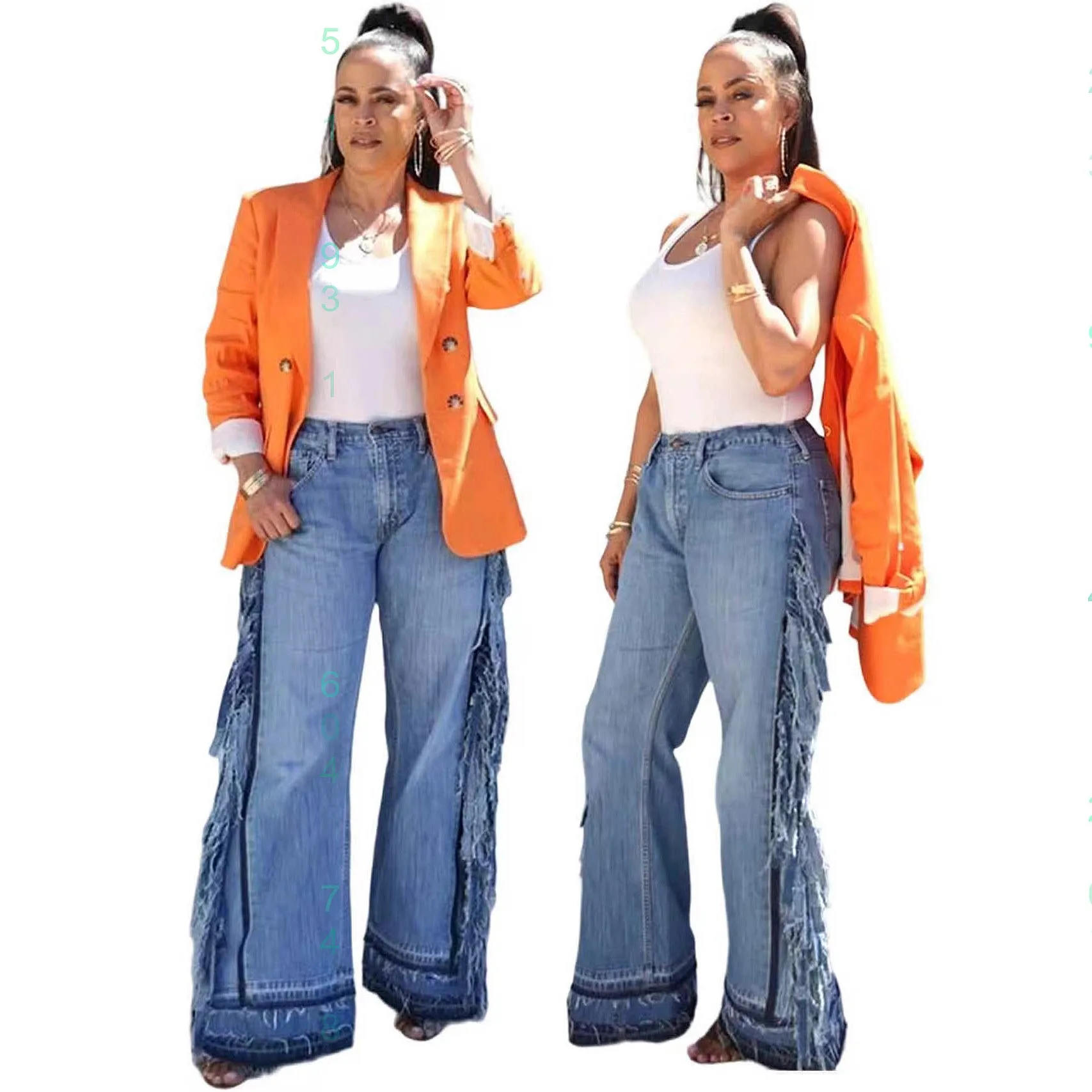 Fashion Women's Denim Pants Fringed Stitching Washed Jeans Trousers Spring Summer
Fashion Women's Denim Pants Fringed Stitching Washed Jeans Trousers Spring Summer
