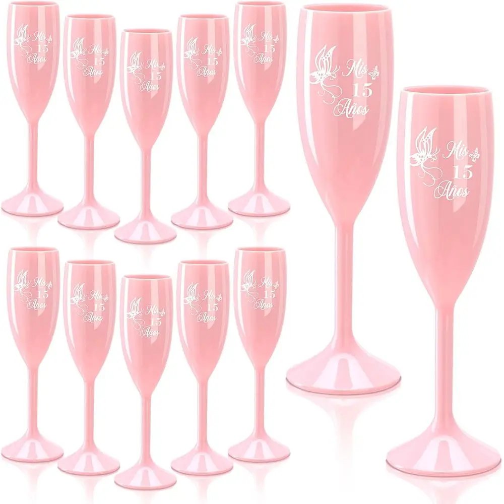 15th Birthday Pink Quinceañera Champagne Glasses Set for Toasting
15th Birthday Pink Quinceañera Champagne Glasses Set for Toasting