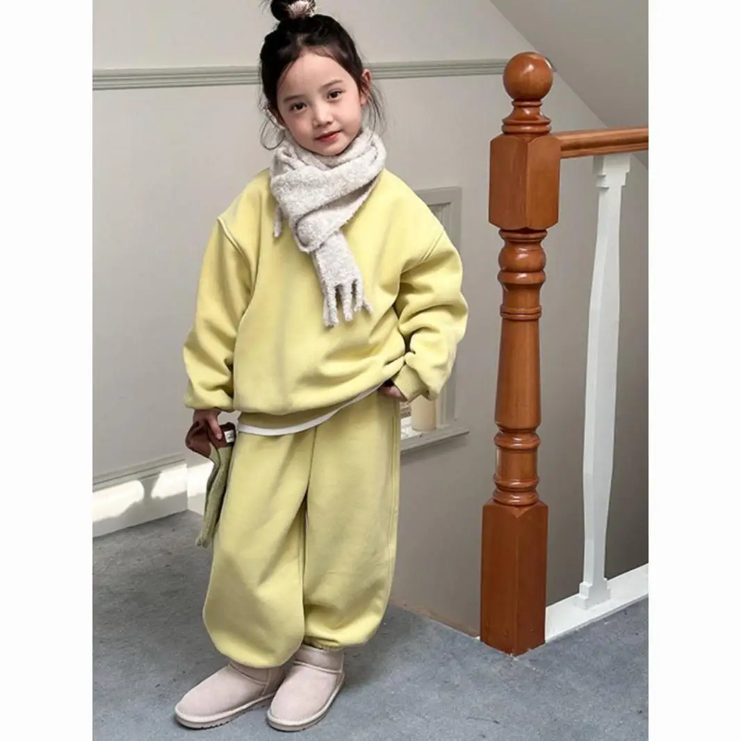 Girls Sweatshirt Set Autumn and Winter New Korean Fashion Solid Color Casual Loose Plush Sweatshirt Two Piece Set
Girls Sweatshirt Set Autumn and Winter New Korean Fashion Solid Color Casual Loose Plush Sweatshirt Two Piece Set