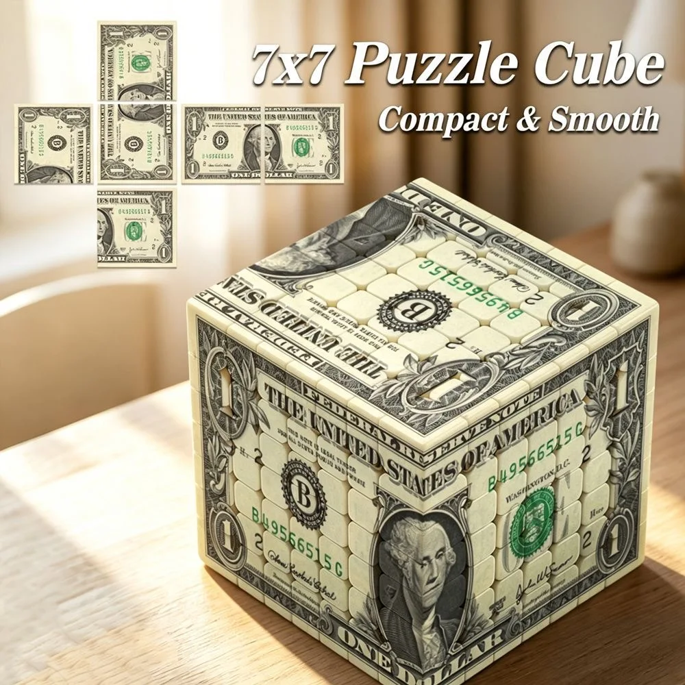 NEW 7x7 US Dollar Cube Speed Cube Stickerless Cube 7x7x7 Speed Puzzle Cubes Toys Gift Cubo Magico 6-12y Packing Cubes
NEW 7x7 US Dollar Cube Speed Cube Stickerless Cube 7x7x7 Speed Puzzle Cubes Toys Gift Cubo Magico 6-12y Packing Cubes