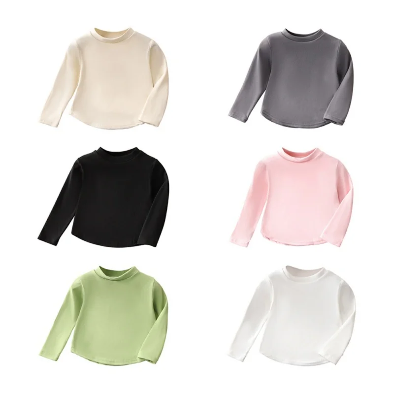 Fall Winter Child Tops Solid Cozy Warm Long Sleeve T-Shirts Unisex Simple Designed Basic Versatile Outing Undershirt Kids Clothe
Fall Winter Child Tops Solid Cozy Warm Long Sleeve T-Shirts Unisex Simple Designed Basic Versatile Outing Undershirt Kids Clothe