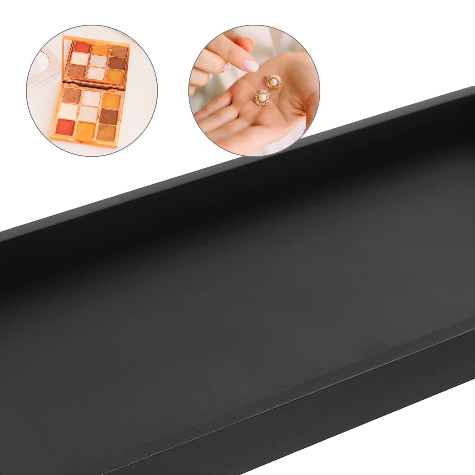 Silicone Storage Tray Large Black Rectangular Non Vanity Trays for Bathroom Kitchen Living Room ganizer Decorative
Silicone Storage Tray Large Black Rectangular Non Vanity Trays for Bathroom Kitchen Living Room ganizer Decorative