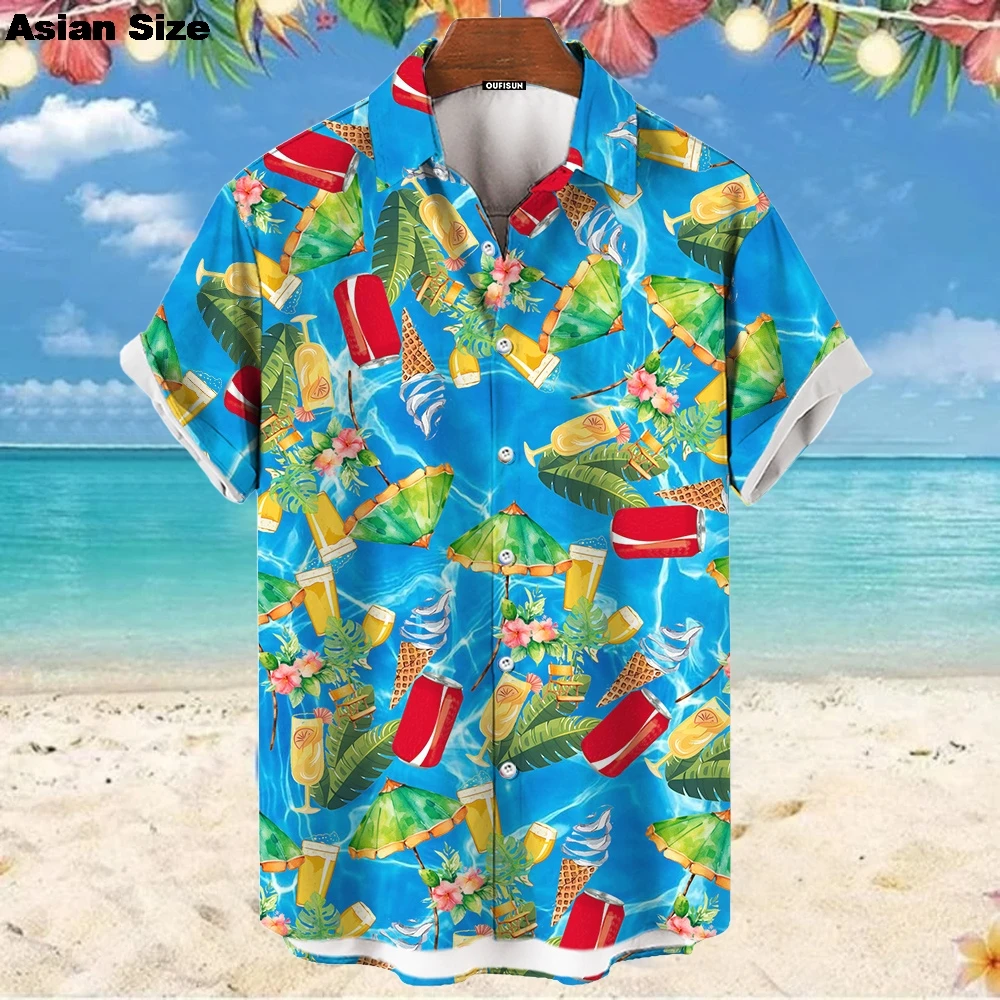 New Men's Shirt 3d Beverage Printed Short Sleeve Shirt For Men Beach Casual Hawaiian Shirts Fashion Funny Man Clothing Tops 2025
New Men's Shirt 3d Beverage Printed Short Sleeve Shirt For Men Beach Casual Hawaiian Shirts Fashion Funny Man Clothing Tops 2025