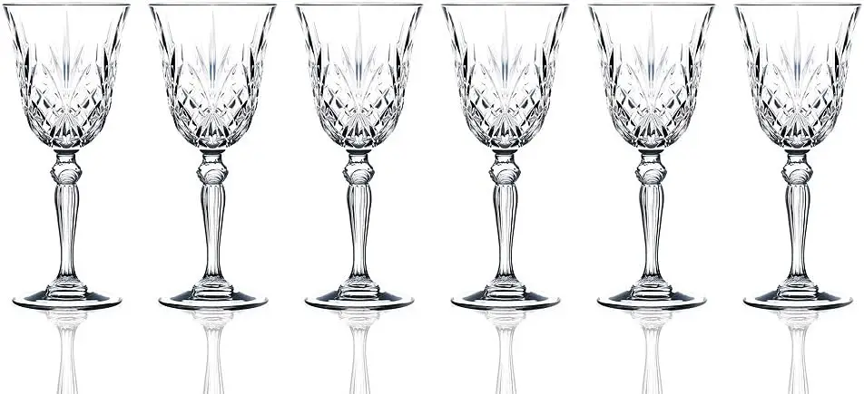 Набор стеклянных бокалов Lorenzo RCR Crystal Collection - Melodia, 6 штук (1 упаковка), бокалы для красного вина, 7,5 жидких унций
Набор стеклянных бокалов Lorenzo RCR Crystal Collection - Melodia, 6 штук (1 упаковка), бокалы для красного вина, 7,5 жидких унций